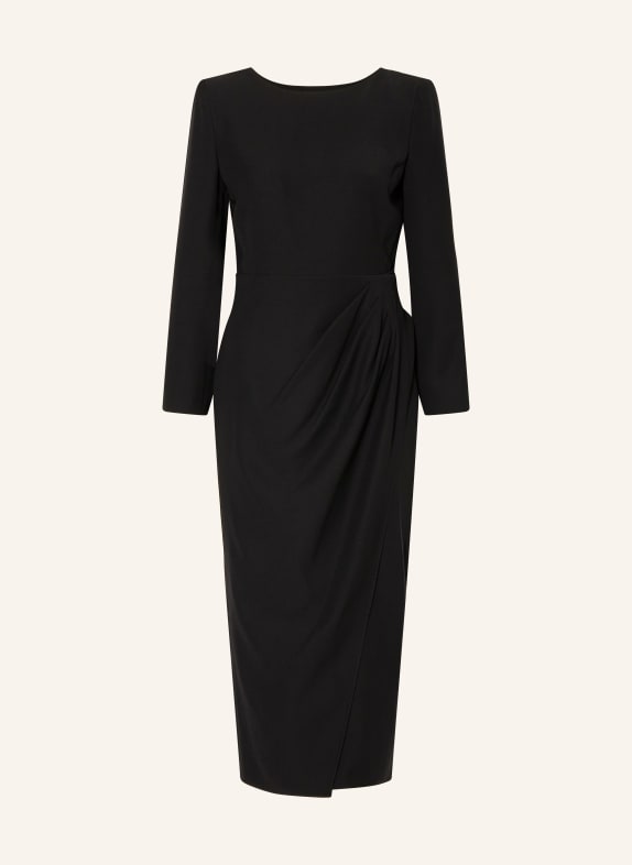EMPORIO ARMANI Sheath dress in wrap look BLACK