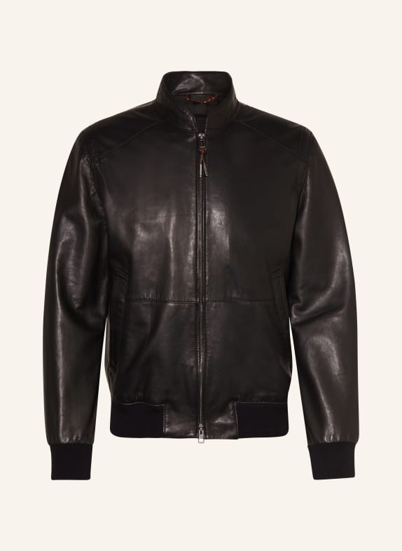 windsor. Leather jacket BORELLO BLACK