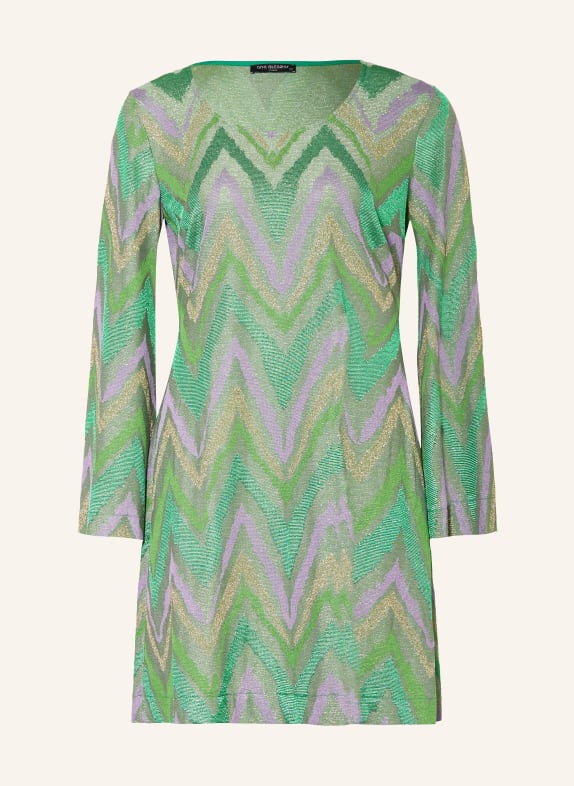 Ana Alcazar Knit dress with glitter thread LIGHT GREEN/ LIGHT PURPLE