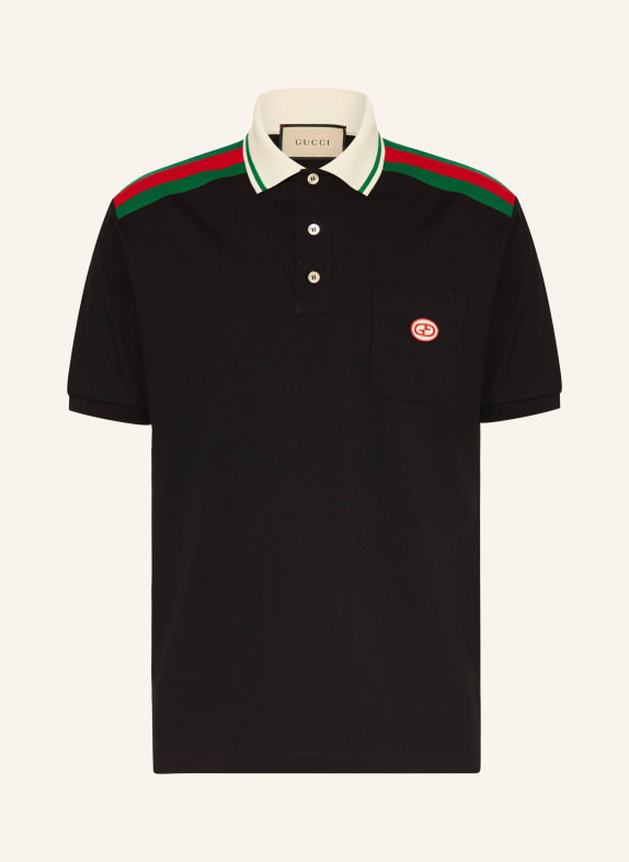 GUCCI Polo shirt regular fit BLACK