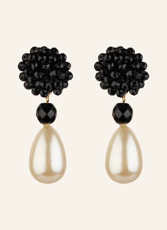 Seenberg Dangle earrings ECRU/ BLACK