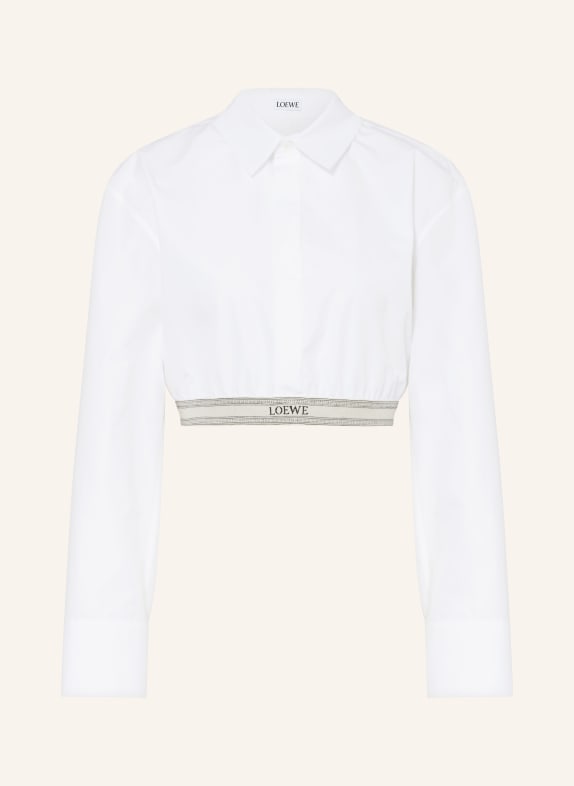 LOEWE Cropped shirt blouse WHITE