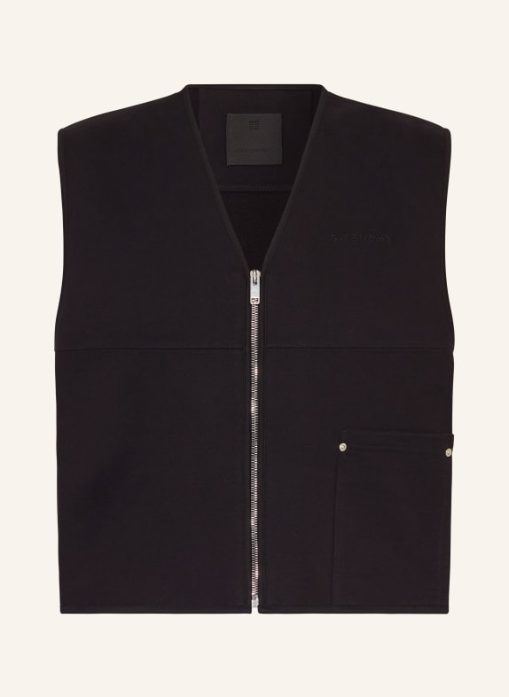 GIVENCHY Sweatshirt fabric vest BLACK