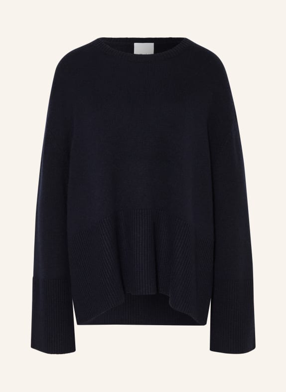 ALLUDE Oversized sweater with cashmere DARK BLUE