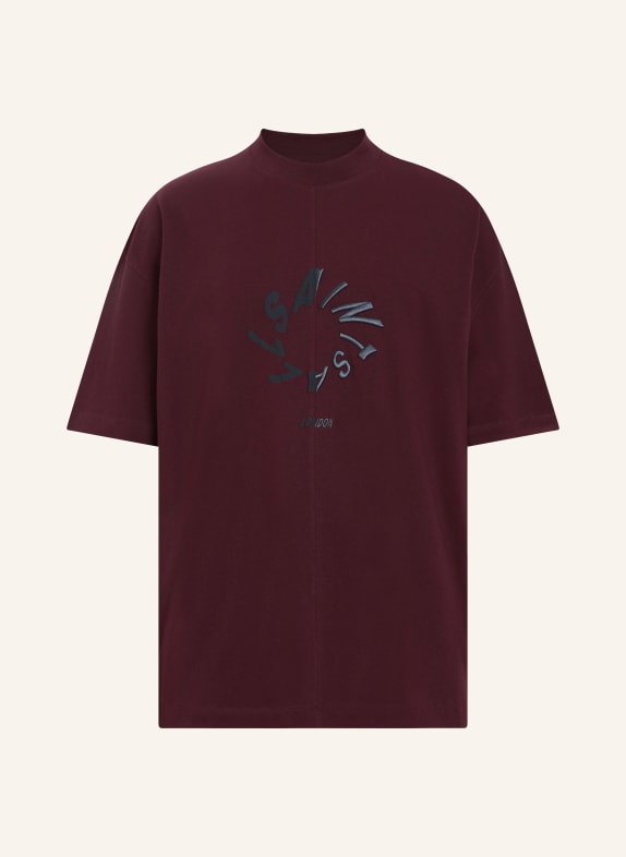 ALLSAINTS T-Shirt HALO DUNKELROT