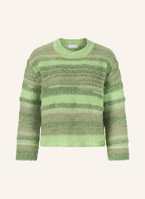 rich&royal Bouclé sweater LIGHT GREEN/ GREEN