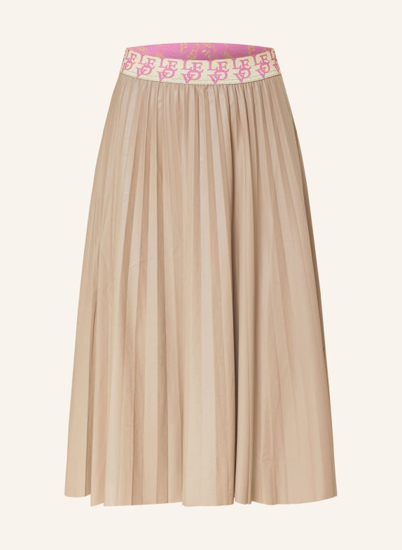 miss goodlife Pleated skirt in leather look LIGHT BROWN
