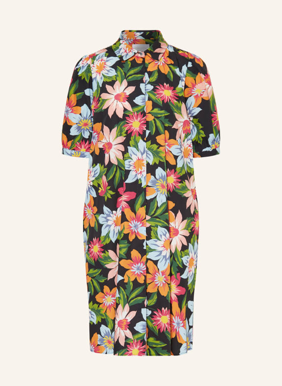 ROBERT FRIEDMAN Shirt dress BLACK/ GREEN/ PINK