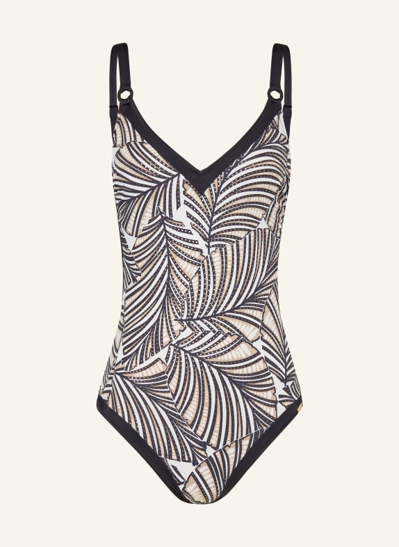 Charmline Underwire swimsuit GOLDEN REFLECTION BLACK/ WHITE/ ROSE GOLD