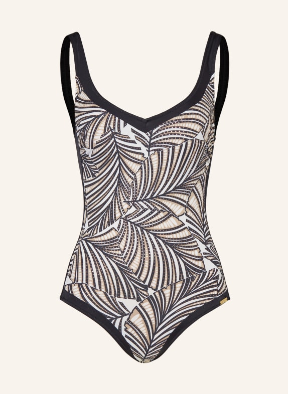 Charmline Shaping swimsuit GOLDEN REFLECTION BLACK/ CREAM/ ROSE GOLD
