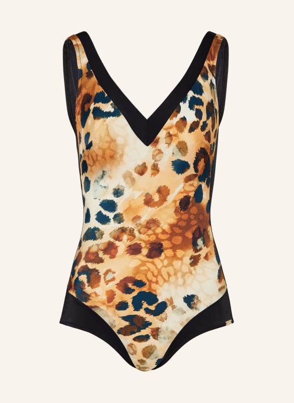 Charmline Shaping swimsuit DESERT SUNSET BLACK/ YELLOW/ ORANGE