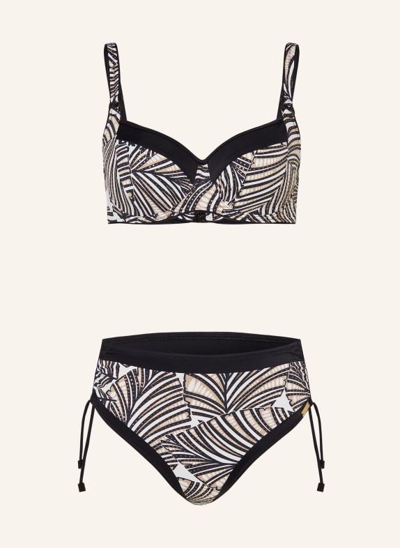 Charmline Underwired bikini GOLDEN REFLECTION BLACK/ WHITE/ LIGHT BROWN