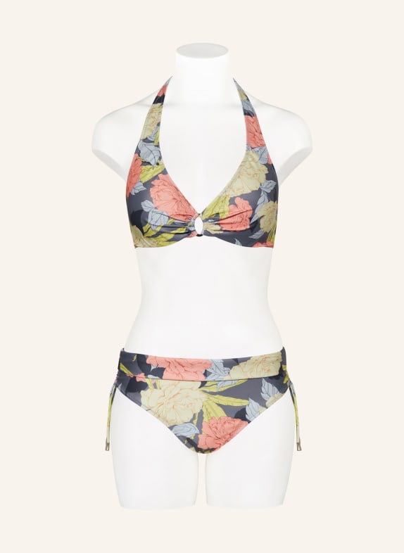 Lidea Basic bikinibroekje FLOWER NOSTALGIA GRIJS / GEEL / ORANJE