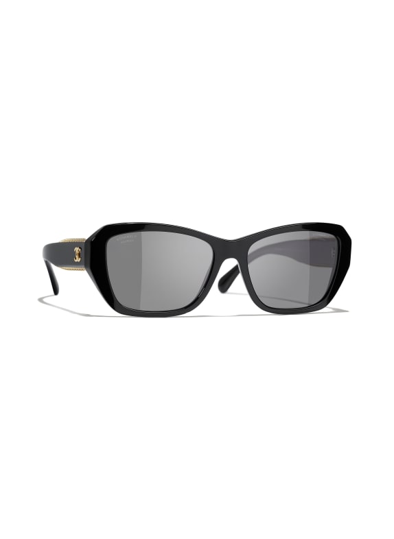 CHANEL Rectangular sunglasses C62248 - BLACK/ DARK GRAY POLARIZED