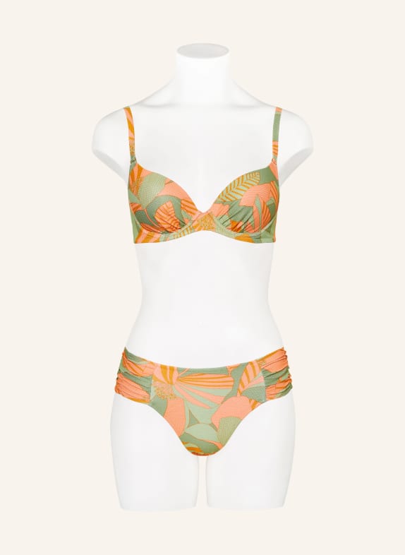 watercult RETRO TRIBUTES bikiniöverdel med glittertråd LJUSGRÖN / LJUSORANGE