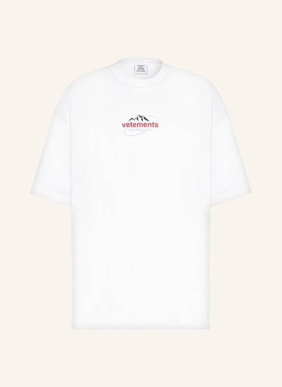 VETEMENTS Oversized shirt WHITE/ BLACK/ RED
