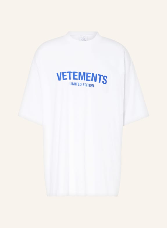 VETEMENTS Oversized-Shirt WEISS