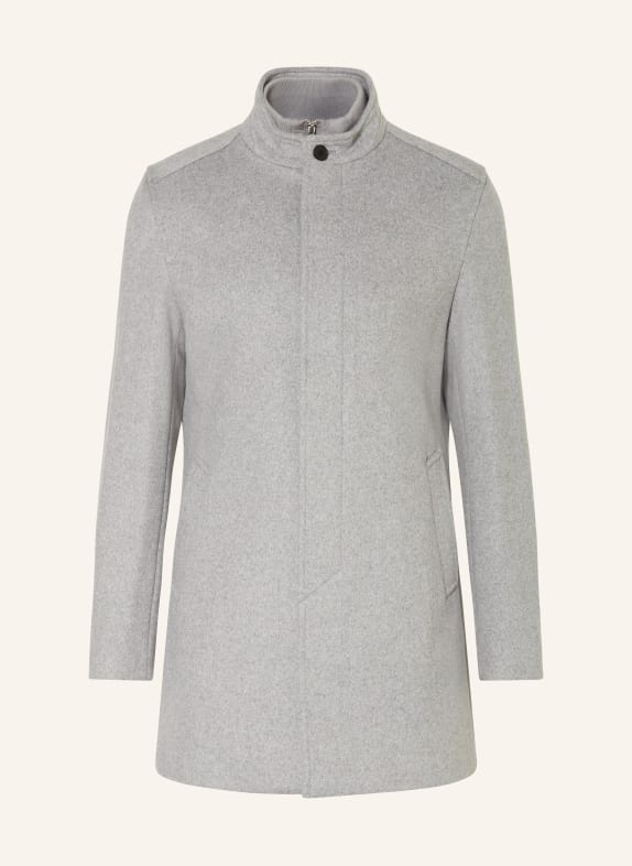 REISS Coat DAM with removable trim GRAY