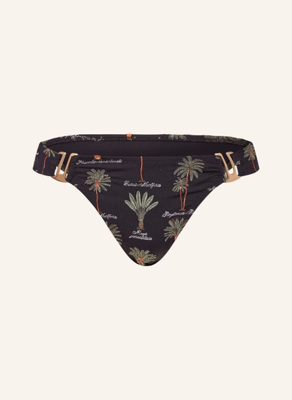 watercult High-waist bikini bottoms ART HERBARIA BLACK/ GREEN