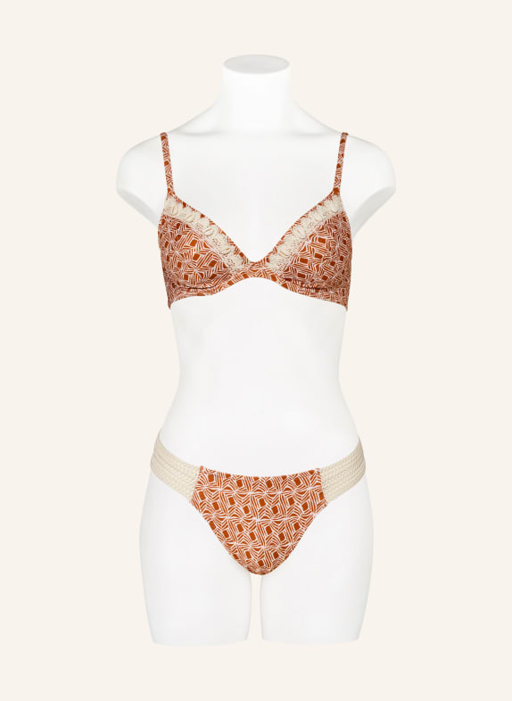 watercult Brazilian-Bikini-Hose ORGANIC MODERNS DUNKELORANGE / WEISS