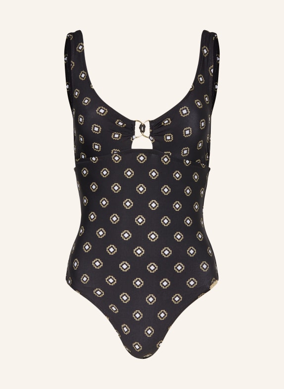 watercult Swimsuit TILES CRAFT BLACK/ WHITE/ OLIVE