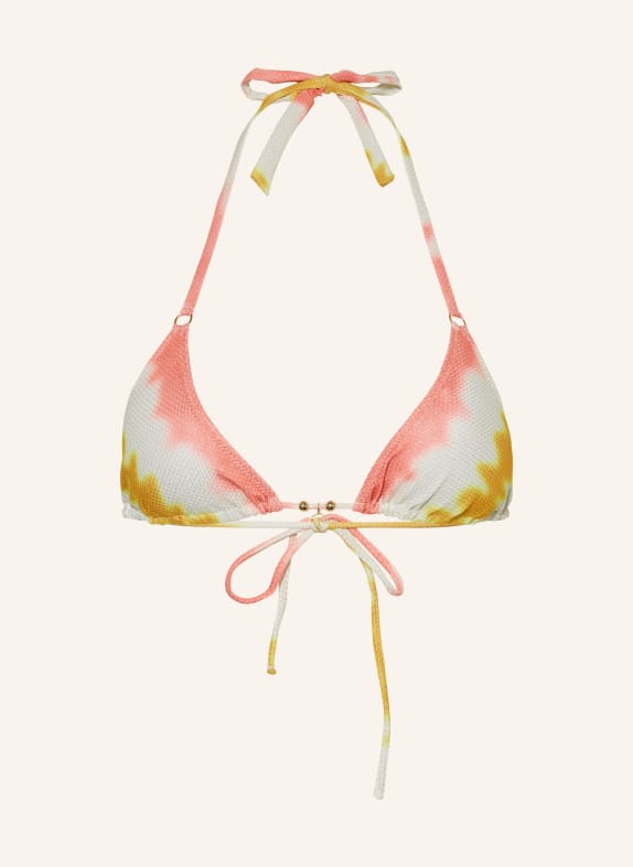 watercult Triangel-Bikini-Top SUMMER MUSE mit Glitzergarn DUNKELGELB/ CREME/ HELLROT