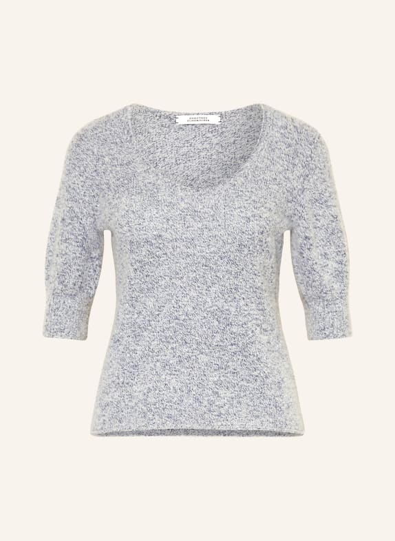 DOROTHEE SCHUMACHER Knit shirt LUXURY DELIGHT SWEATERS with cashmere BLUE GRAY