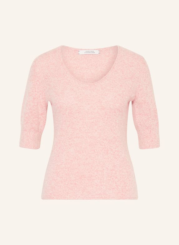 DOROTHEE SCHUMACHER Knit shirt LUXURY DELIGHT SWEATERS with cashmere CREAM/ PINK