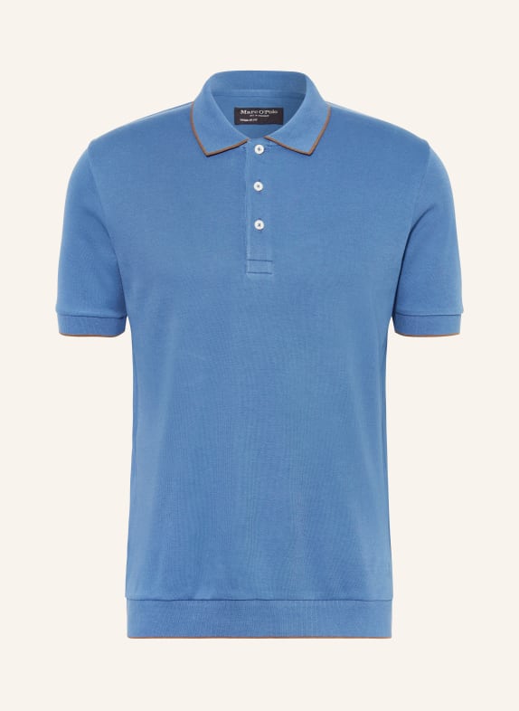 Marc O'Polo Piqué polo shirt regular fit BLUE GRAY