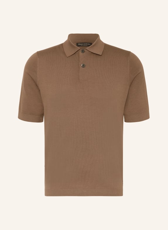 Marc O'Polo Knitted polo shirt BROWN