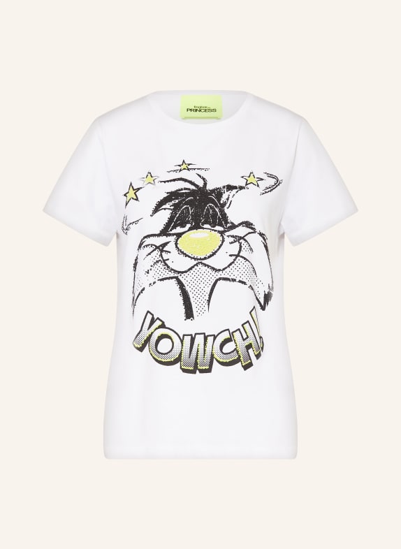 FrogBox T-Shirt mit Schmucksteinen WEISS