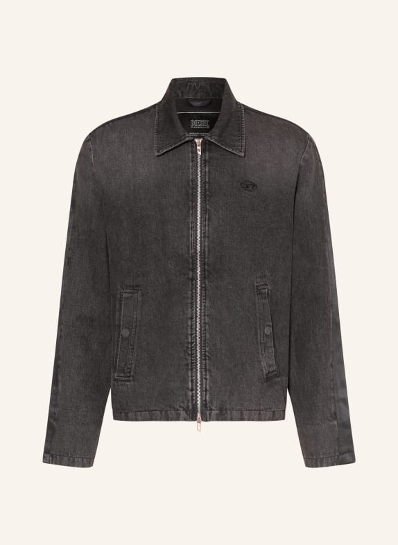 DIESEL Denim jacket HARRIS in mixed materials BLACK
