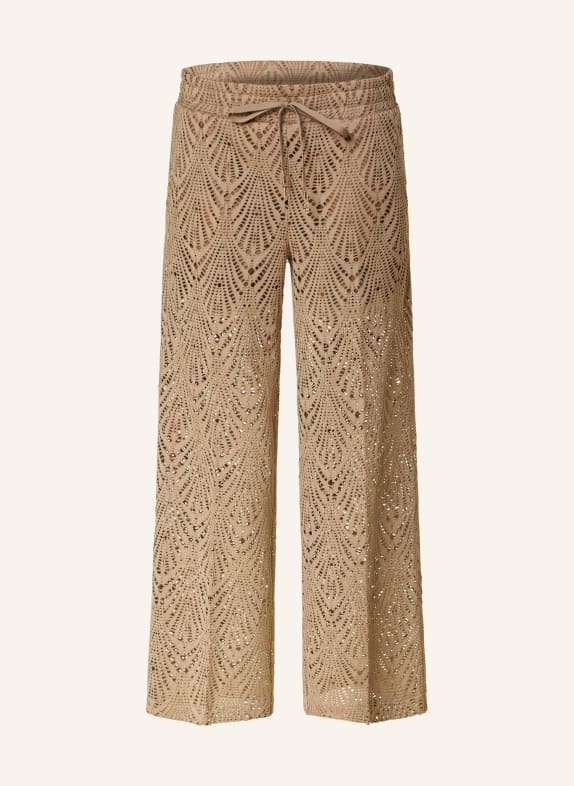 CAMBIO Pants CLARA in jogger style LIGHT BROWN