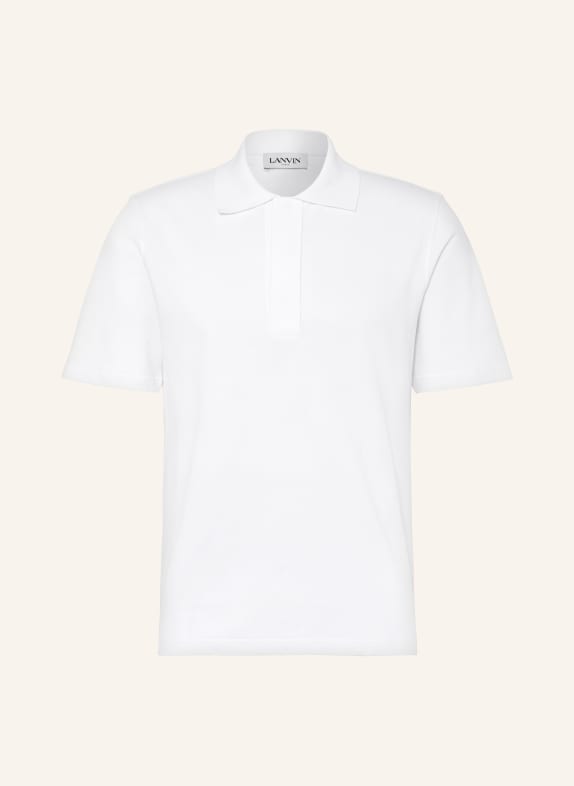 LANVIN Piqué polo shirt WHITE