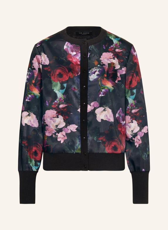 TED BAKER Cardigan ABBALEE in mixed materials BLACK/ PINK/ GREEN