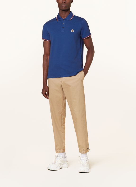 MONCLER Piqué poloshirt BLAUW