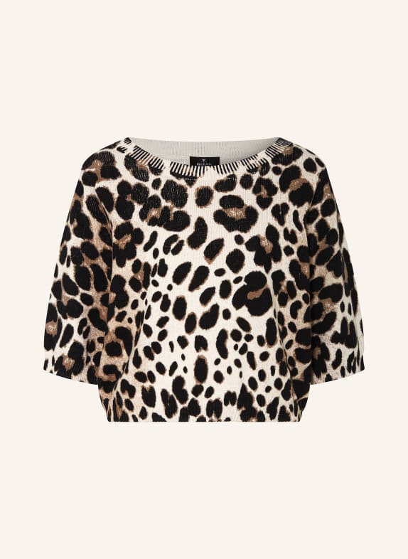 monari Sweater with 3/4 sleeves WHITE/ BLACK/ BROWN