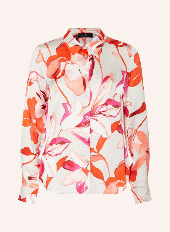 monari Satin shirt blouse LIGHT GRAY/ ORANGE/ PINK