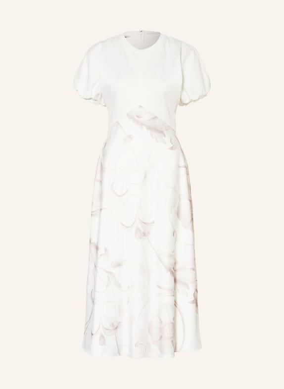 TED BAKER Dress MAGYLEE in mixed materials WHITE/ TAUPE