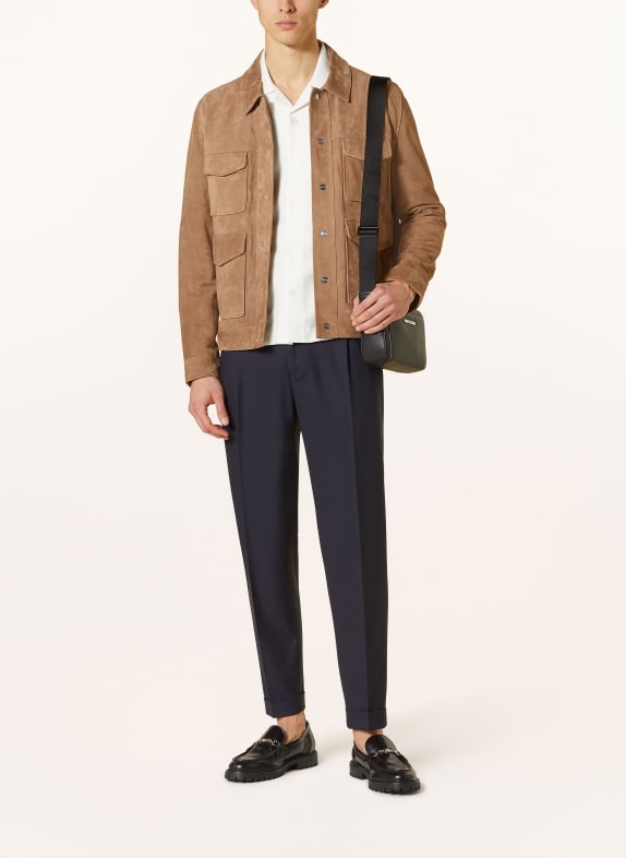 REISS Pantaloni BRIGHTON Relaxed Fit ALBASTRU ÎNCHIS