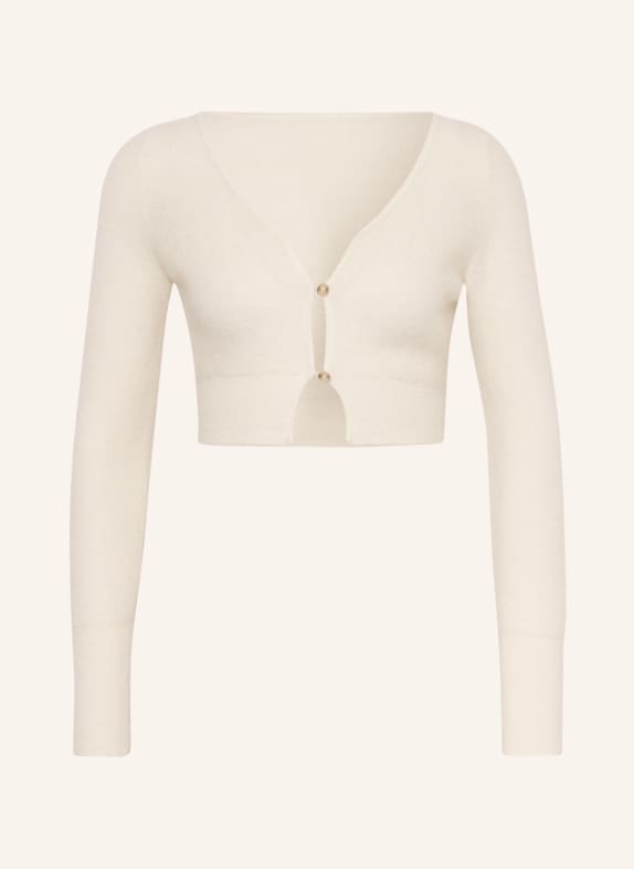 JACQUEMUS Cropped-Strickjacke mit Mohair WEISS