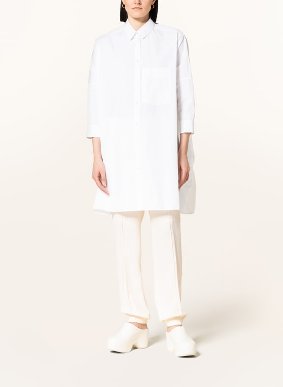 JIL SANDER Oversized shirt blouse with 3/4 sleeves