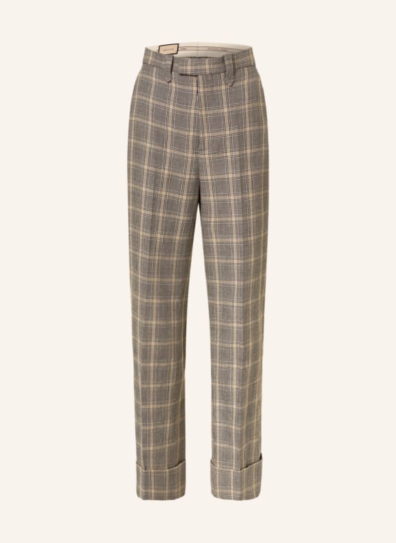 GUCCI Wide leg trousers with linen