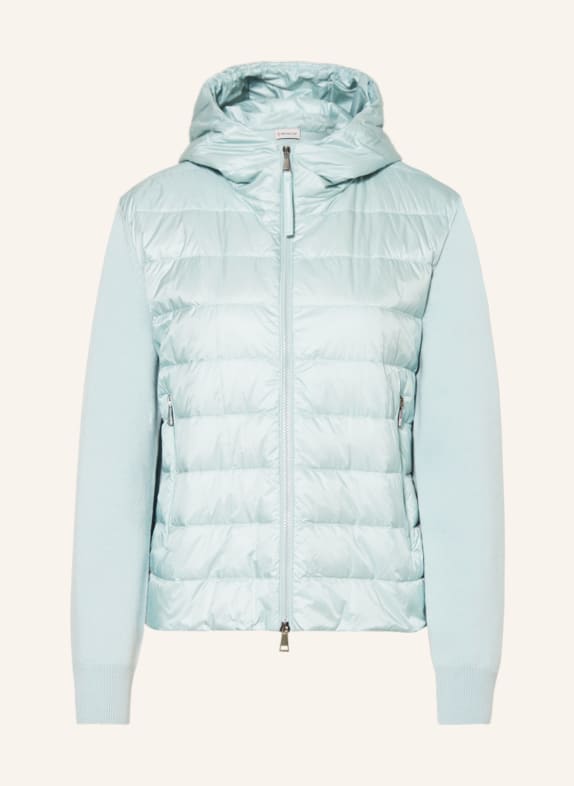 MONCLER Down jacket in mixed materials LIGHT BLUE
