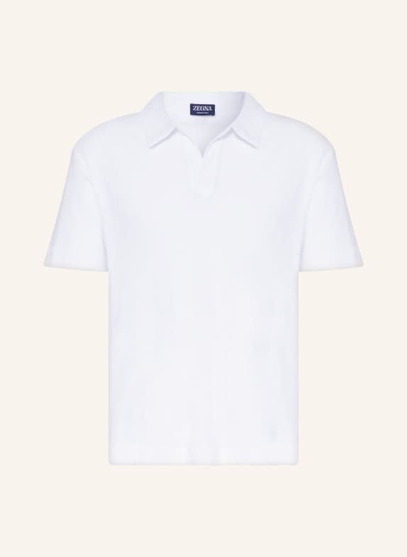 ZEGNA Terry cloth polo shirt WHITE