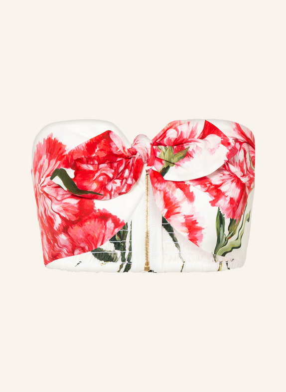 DOLCE & GABBANA Cropped top WHITE/ RED/ GREEN