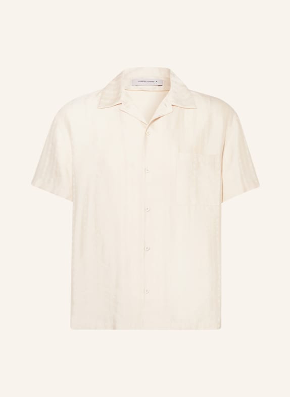 GOLDEN GOOSE Resort shirt comfort fit with linen CREAM