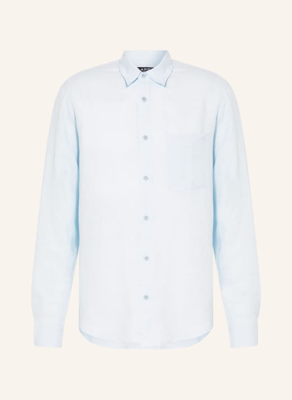 A.P.C. Linen shirt CASSEL regular fit LIGHT BLUE