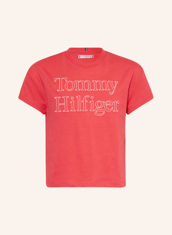 TOMMY HILFIGER T-shirt MOCNORÓŻOWY