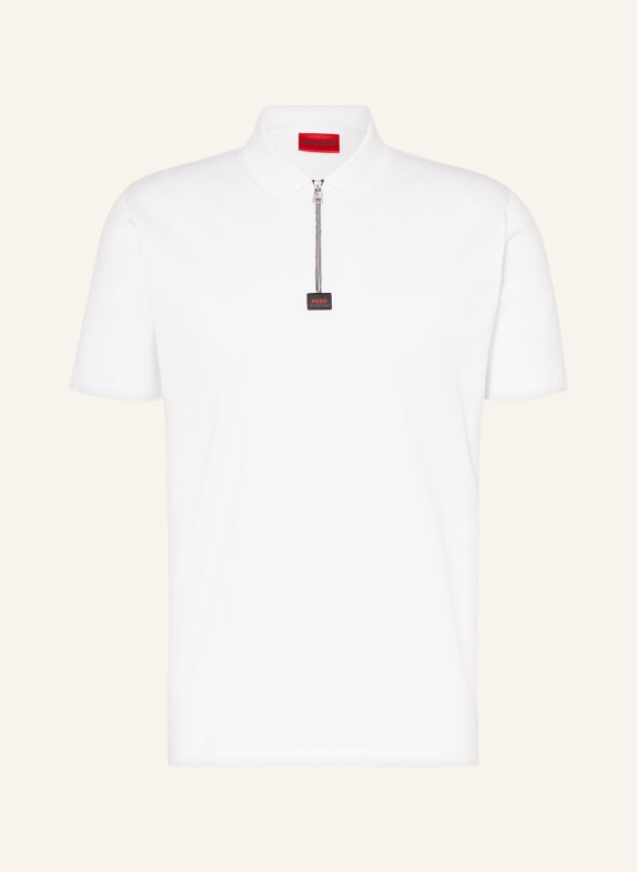 HUGO Jersey polo shirt DERESOM WHITE